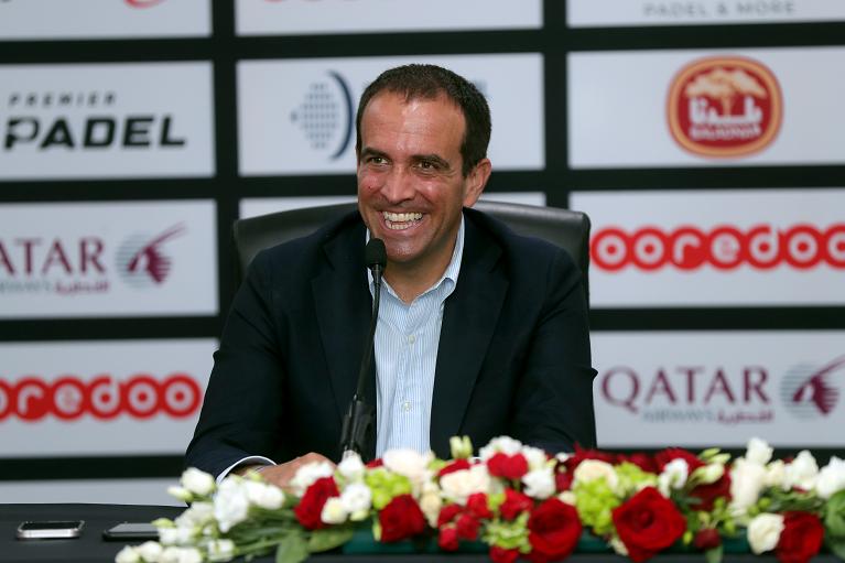Luigi Carraro conferenza stampa Doha Premier Padel