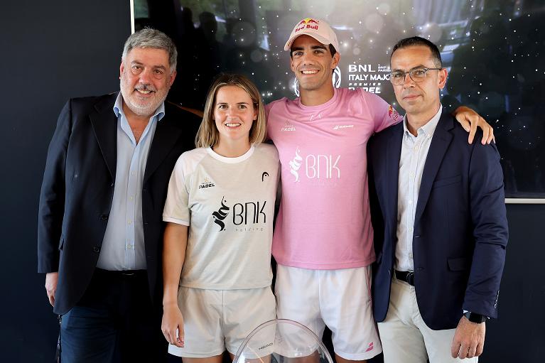 Ari Sanchez e Juan Lebron al sorteggio del BNL Italy Major Premier Padel (Foto FITP)