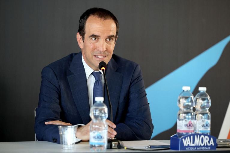 Luigi Carraro, presidente della Federazione Internazionale di Padel, alla conferenza di presentazione del BNL Italy Major Premier Padel (Foto FITP)