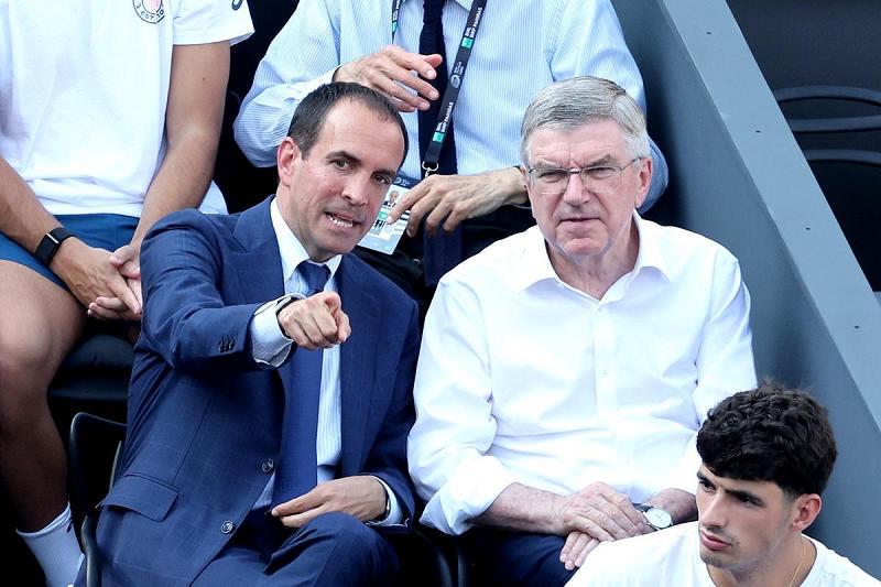 Luigi Carraro e Thomas Bach (Foto FITP)